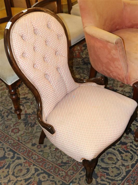 Button back nursing chair